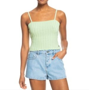 ROXY | Women's Pale Green Dream Sign Knit Tube  Top Size XL